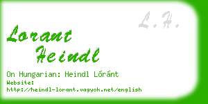 lorant heindl business card