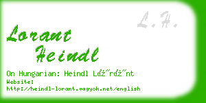 lorant heindl business card